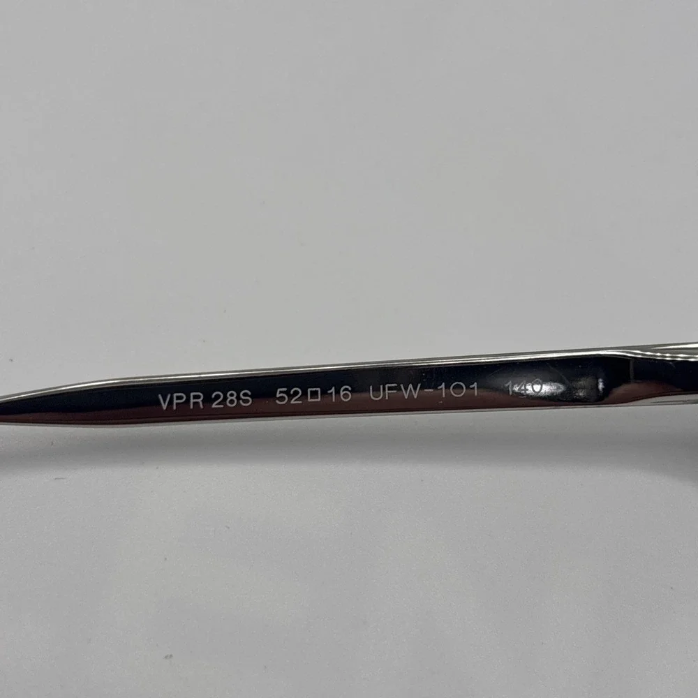 PRADA VPR 28S Womens Eyeglasses UFW-1O1 Blue/Silver Cat Eye Frame 52-16-140 #465